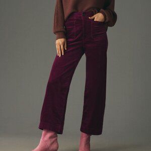Colette Cropped Wide-Leg Corduroy Pants Maeve